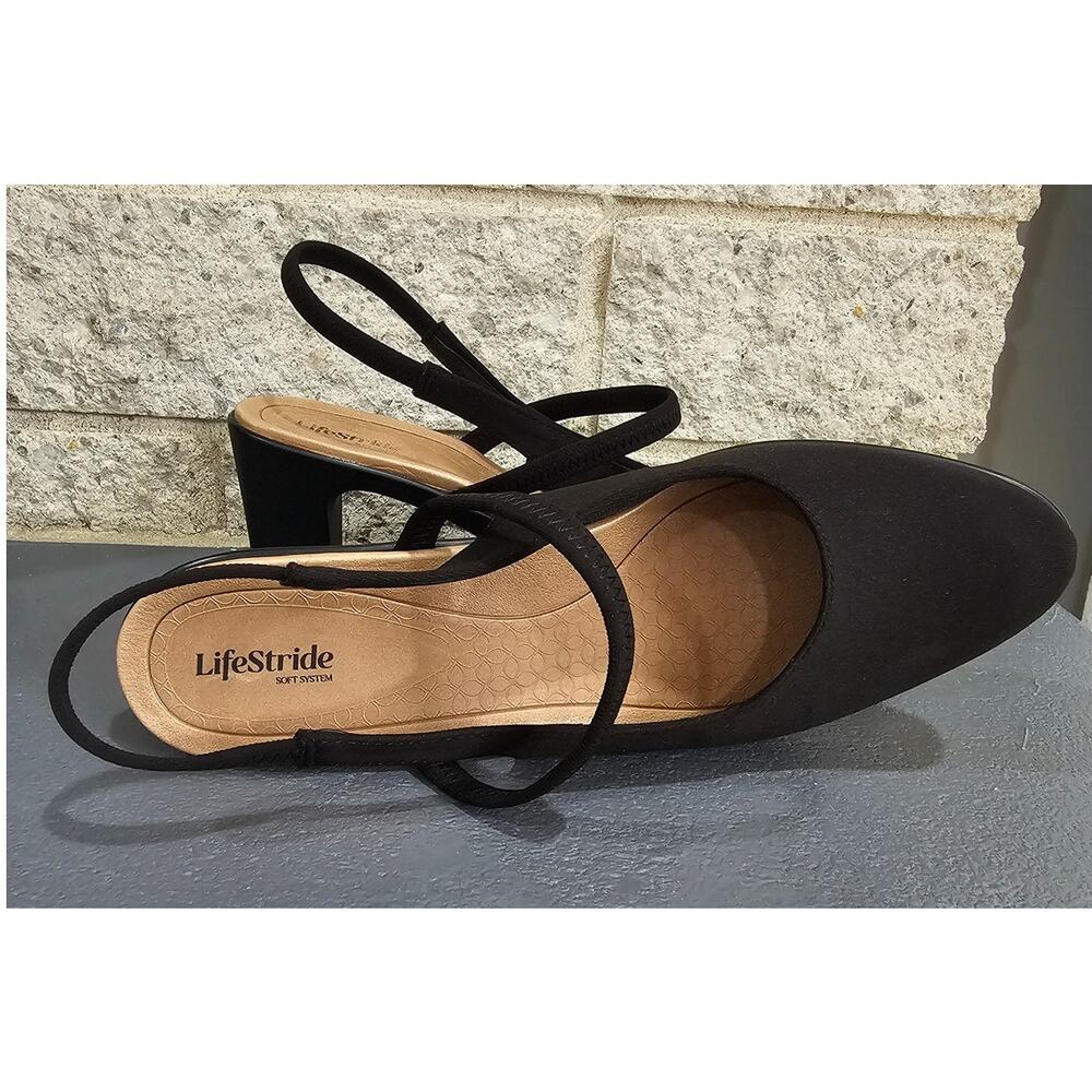 LifeStride Evoke Slingback Mary Jane Platform Pump Black Comfort New Sz 10 - Picture 8 of 11